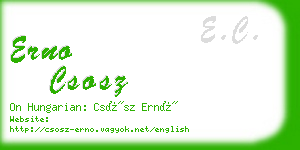 erno csosz business card